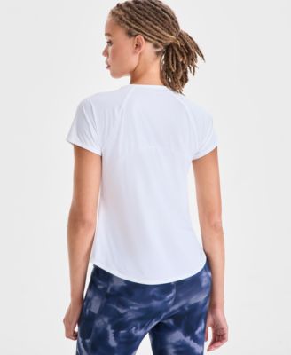 Women's Relaxed Crewneck Perforated T-Shirt, Macy's Exclusive 