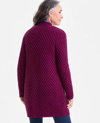 Women's Open Front Stitch Cardigan Sweater, Macy's Exclusive