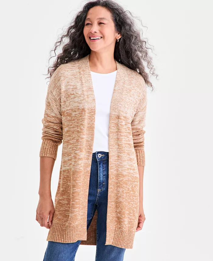 Petite Ombre Open Front Cardigan