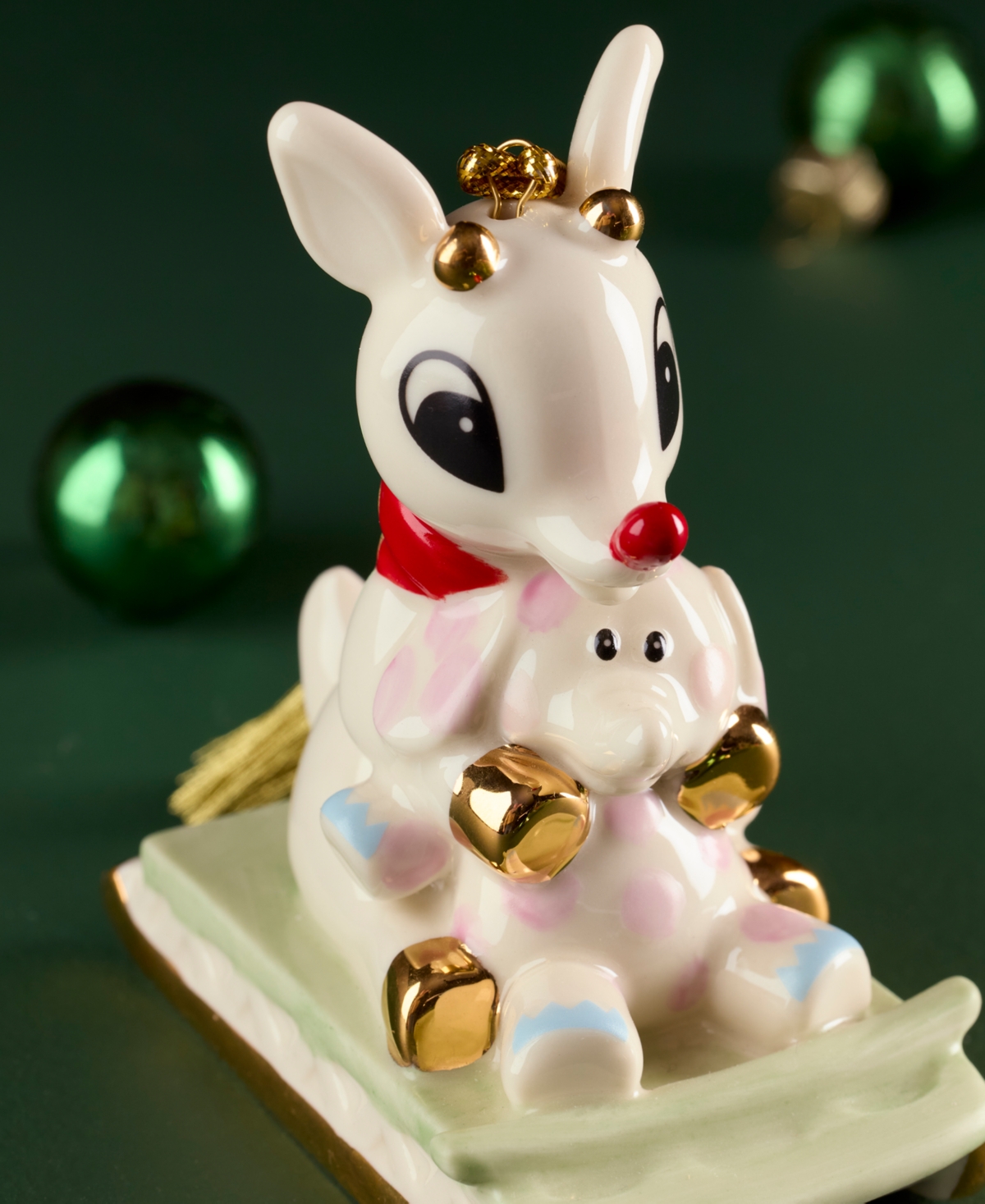 Lenox Rudolph with Misfit Elephant Ornament