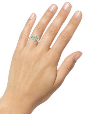 Gemstone (5/8 ct. t.w.) & Diamond (1/3 ct. t.w.) Multi-Stone Ring in 14k Gold