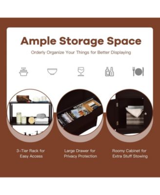 Bathroom Storage Cabinet with Drawer and Shelf Floor Cabinet