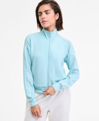 Women's Relaxed Butter Soft Funnel-Neck Zip-Front Sweater