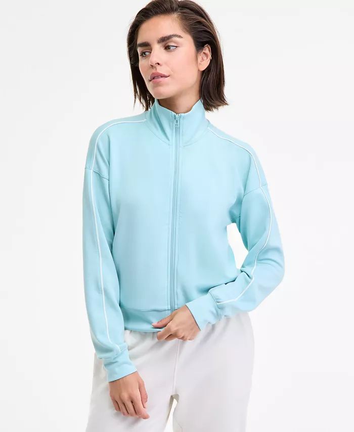 Women's Relaxed Butter Soft Funnel-Neck Zip-Front Sweater - thumbnail 3