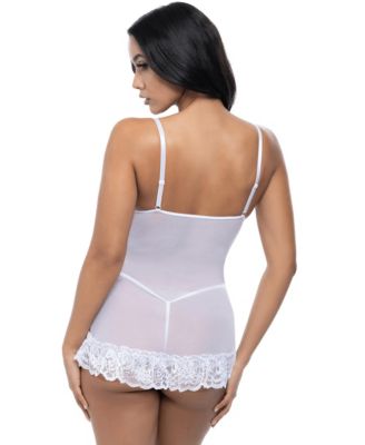 Valentine Soft Cup Lace Babydoll with G-string Panty