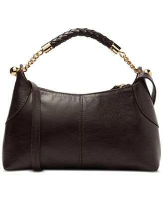 Arezzo - Mini Leather Woven Handle Crossbody Bag