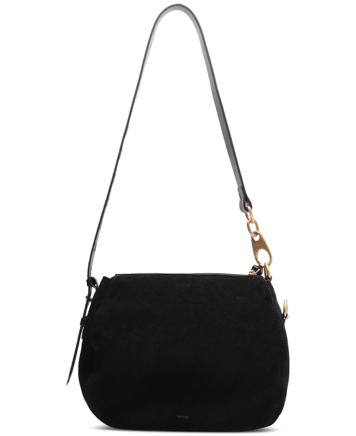Arezzo Jamie Medium Suede Crossbody In Black