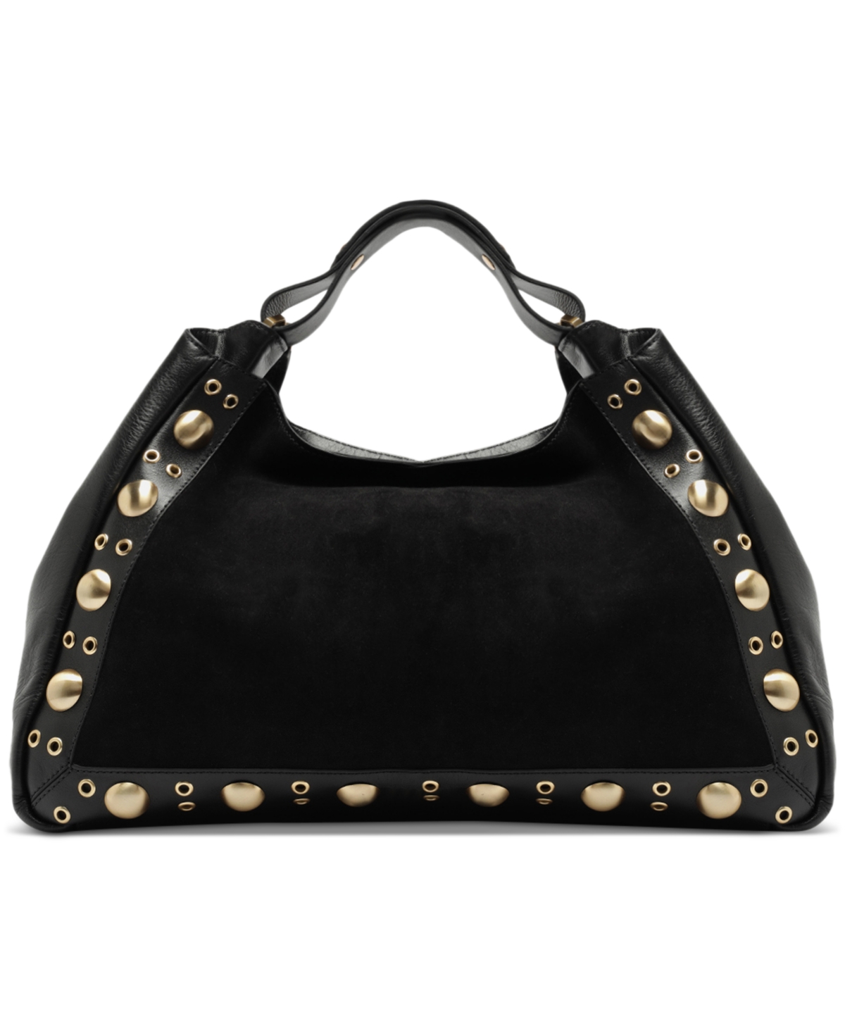Arezzo Owen Medium Suede Tote In Black