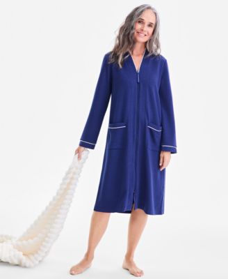 Women's Zip-Front Quilted Robe