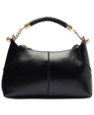 Arezzo - Mini Leather Woven Handle Crossbody Bag
