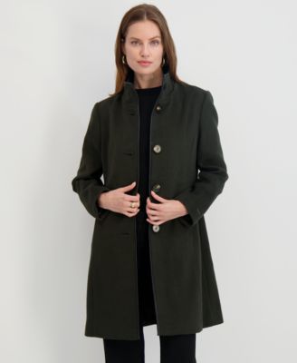 Women's Stand-Collar Button-Front Coat