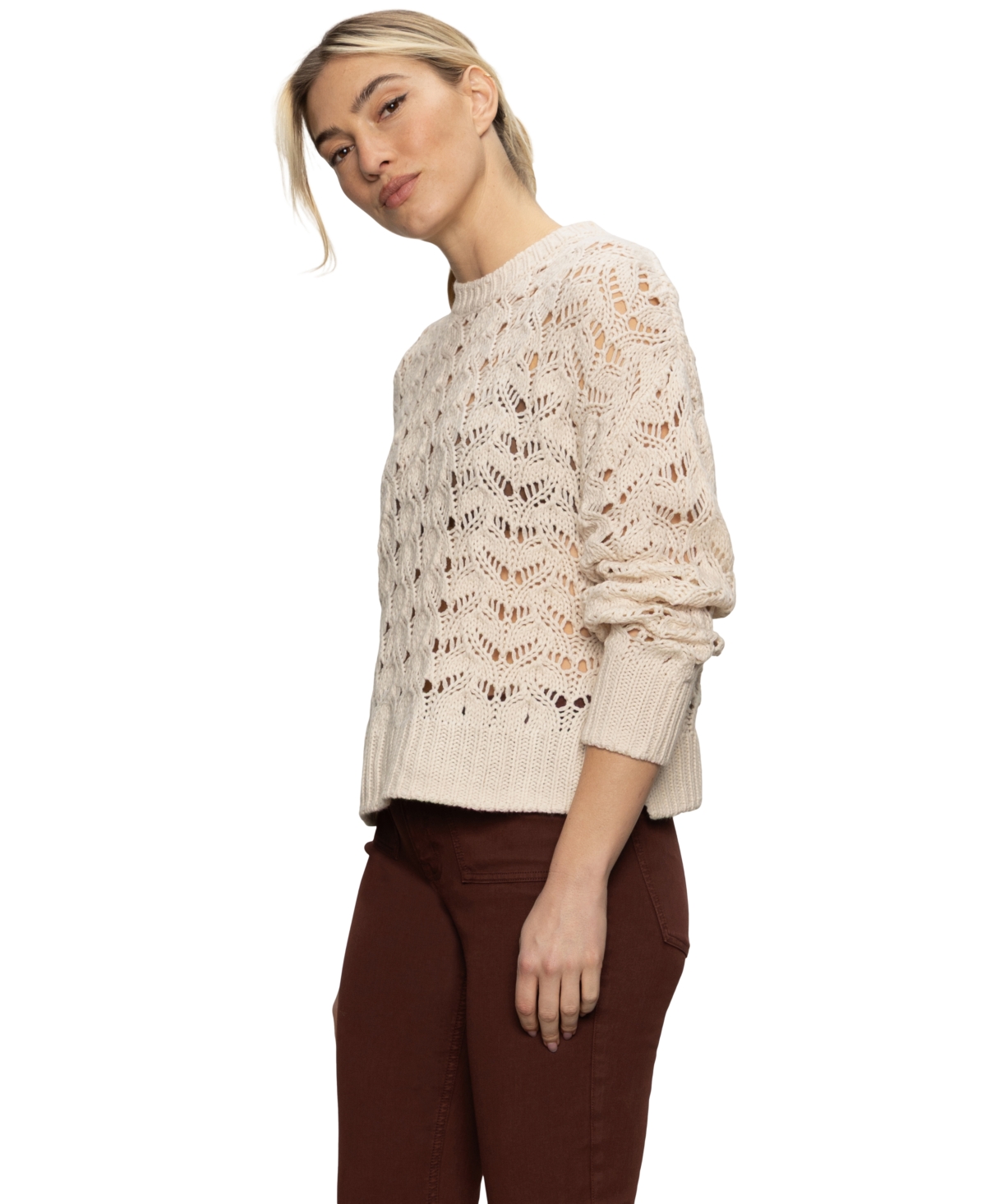 Sanctuary Women's Boheme Open-knit Sweater In Brown