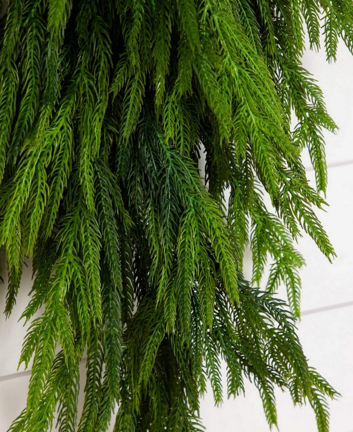 Nearly Natural 3" Artificial Touch Norfolk Island Pine Teardrop With Natural Look In Green