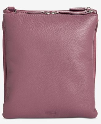Triple-Zip Pebble Leather Dasher Crossbody, Created for Macy's