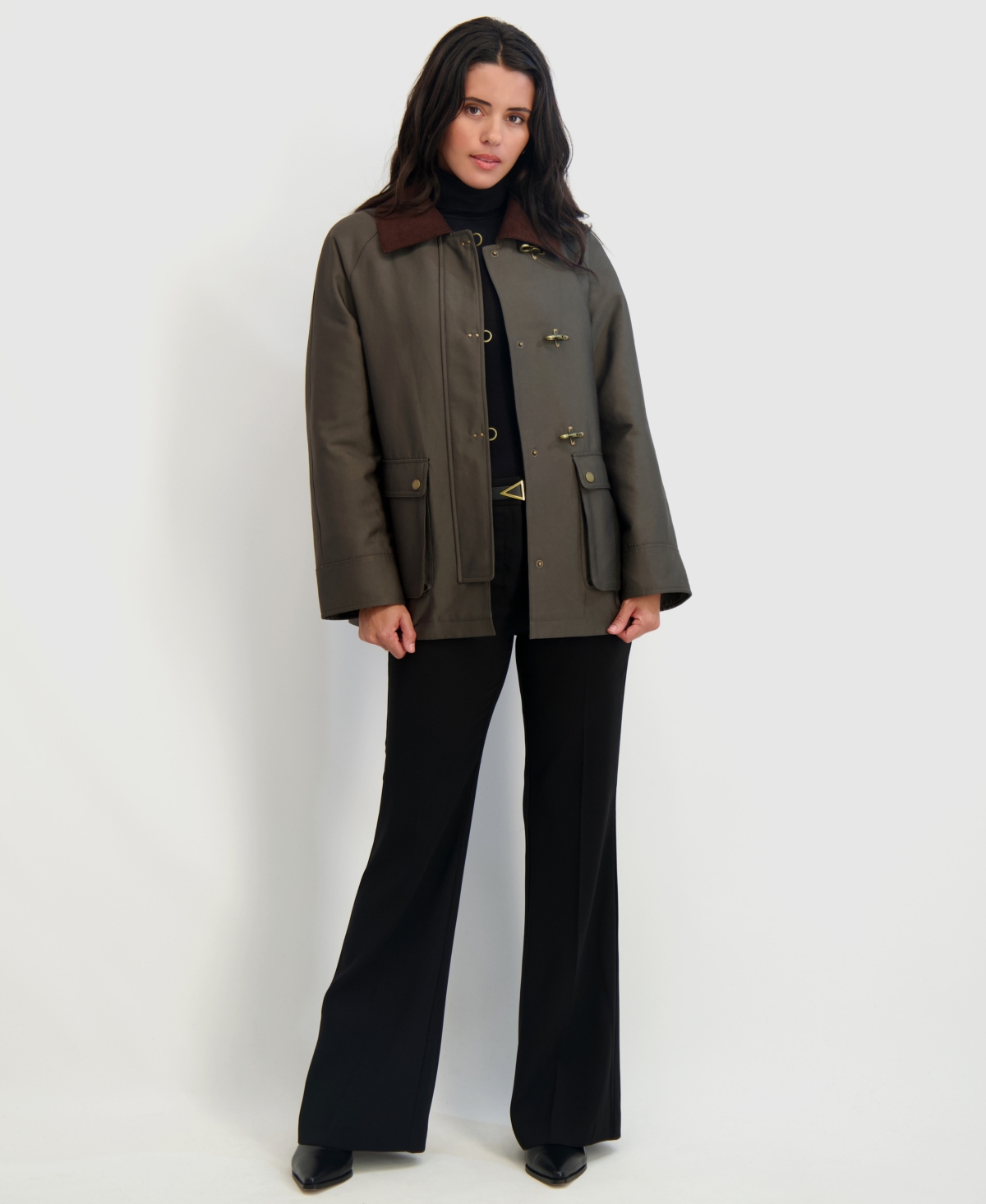 Tahari Taylor Barn Jacket In Green