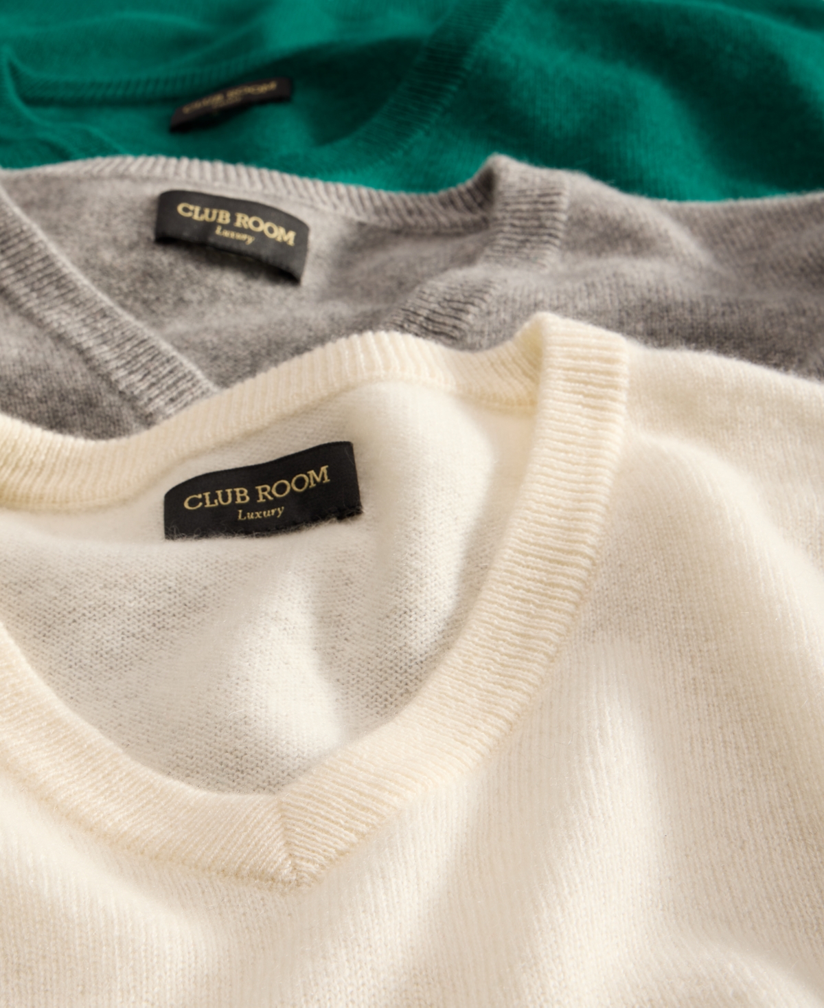 Club Room Men's 100% Cashmere V-Neck Sweater, Macy's Exclusive
