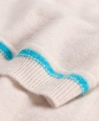 Men's Regular-Fit Tipped 100% Cashmere Sweater Polo Shirt, Macy's Exclusive