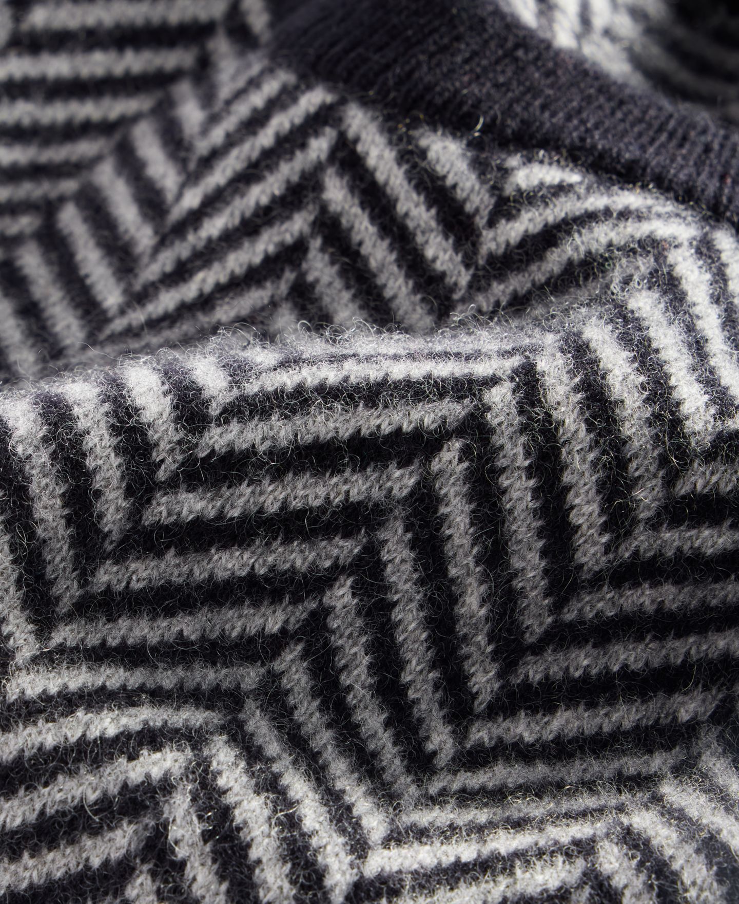 Мужской свитер Club Room Regular-Fit Herringbone 100% Cashmere, цвет: Чёрный — фото 6