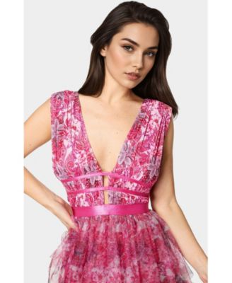 Women's Tiered High Low Gown