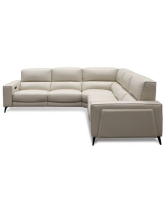 Neiwert 5-Pc. Leather Sofa Sectional with 2 Power Recliners