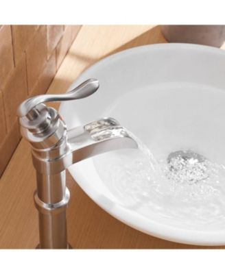 Waterfall Single Hole Single-Handle Vessel Bathroom Faucet With Supply Line in Oil Rubbed Bronze