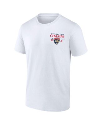 Men's&nbsp;White Florida Panthers 2025 Stanley Cup Champions Jersey Roster T-Shirt