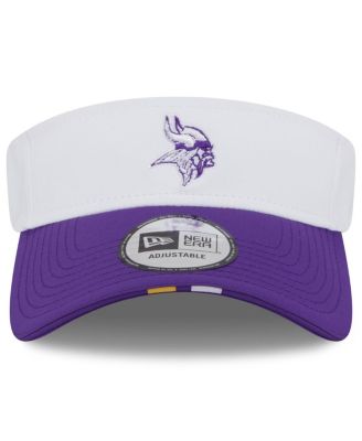 Men's White/Purple Minnesota Vikings 2025 NFL Training Camp Adjustable Visor Hat