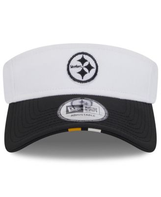 Men's White/Black Pittsburgh Steelers 2025 NFL Training Camp Adjustable Visor Hat