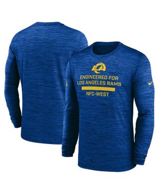 Nike - Men's Royal Los Angeles Rams Sideline Velocity Performance Long Sleeve T-Shirt