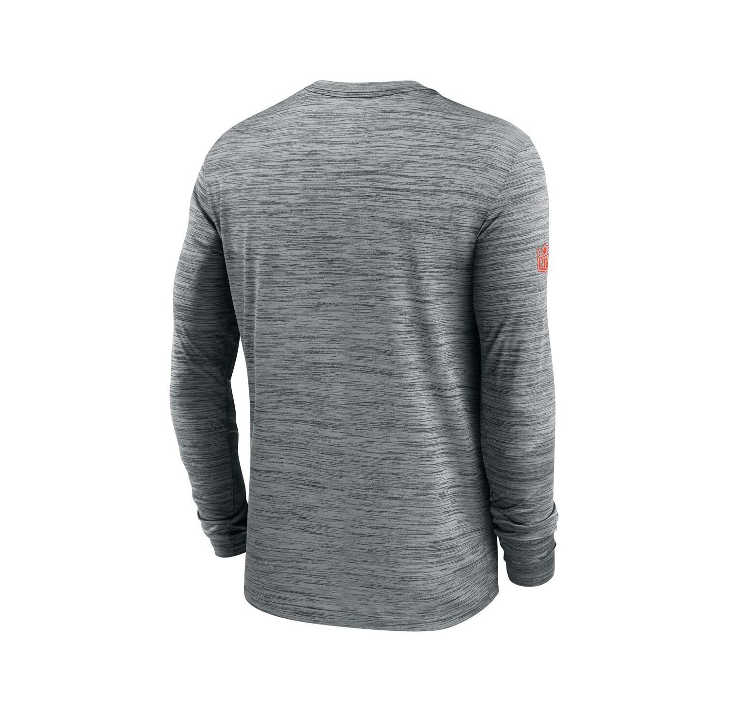 Men's Gray Cleveland Browns Sideline Velocity Performance Long Sleeve T-Shirt