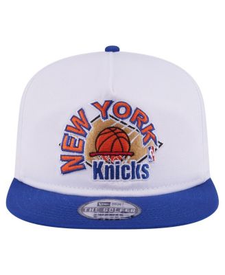 Men's White/Blue New York Knicks Hardwood Two-Tone Golfer Adjustable Hat