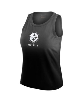 Women's x Gracie Hunt Black Pittsburgh Steelers Ombre Tank Top