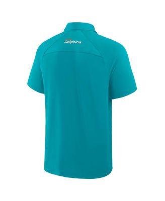 Men's&nbsp;Aqua Miami Dolphins Back Around Raglan Polo Shirt