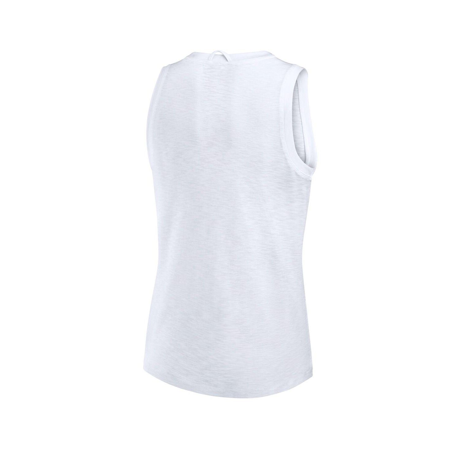 Women's White Atlanta Braves Activate Slub Tank Top