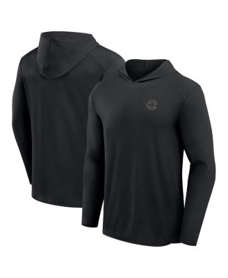 Fanatics - Men's&nbsp;Black Chicago Cubs Front Office Power Mono Long Sleeve Hoodie T-Shirt