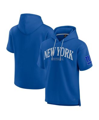 Fanatics - Men's and Women's Royal New York Giants Elements Ready Short Sleeve Pullover Hoodie