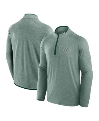Fanatics - Men's&nbsp;Green Michigan State Spartans Mock Neck Half-Zip Pullover Jacket