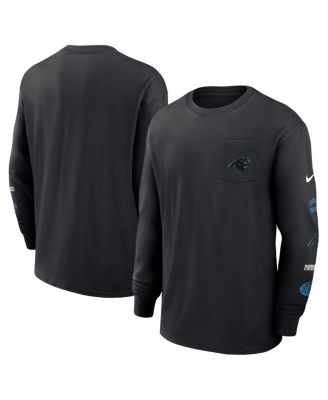 Nike - Men's Black Carolina Panthers Rewind Heavy Max90 Pocket Long Sleeve T-Shirt