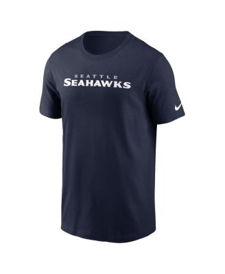 Men's College Navy Seattle Seahawks Primetime Wordmark Essential T-Shirt