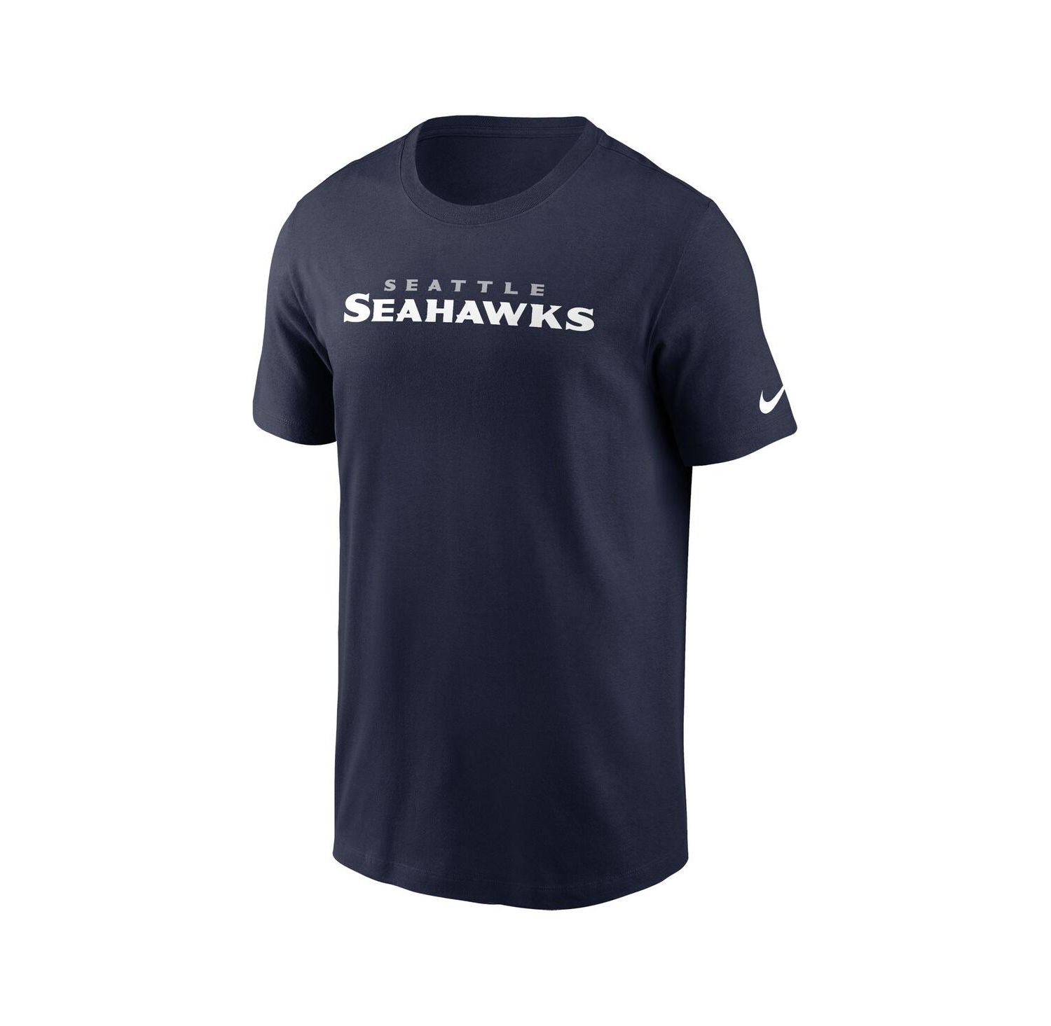 Men's College Navy Seattle Seahawks Primetime Wordmark Essential T-Shirt
