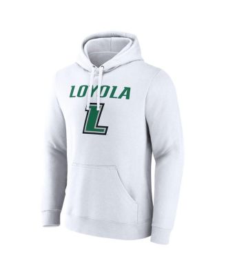 Men's&nbsp;White Loyola Greyhounds Primary Logo Pullover Hoodie