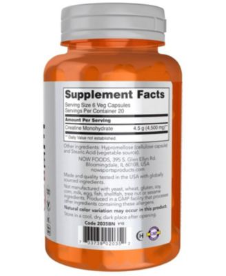 Creatine Monohydrate ,750 mg ,240 VegCaps