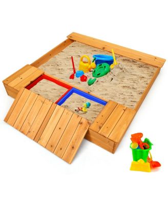 Kids Sandbox, 49”x47” Cedar Wooden Sand Pit