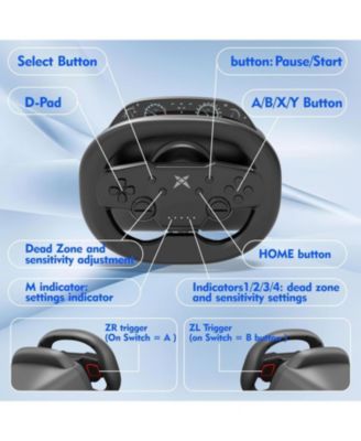 Wireless Racing Wheel with Pedal for Switch, PS4/PS3, PC, iOS & Android – 270° Rotation, Dual Vibration, Bluetooth 5.0, Race Game Controller