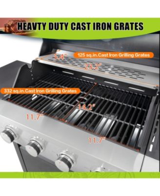 4-Burner Stainless Steel Propane Gas Grill