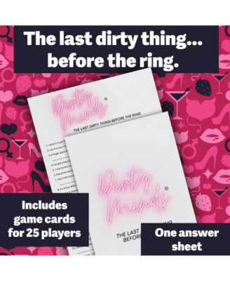 Dirty Minds Bachelorette Party Games for Adults, Bridal Shower Games Quiz with Naughty Clues for 25 Guests, Adult Games for Game Night