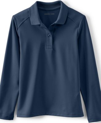 Girls Long Sleeve Feminine Fit Rapid Dry Polo Shirt