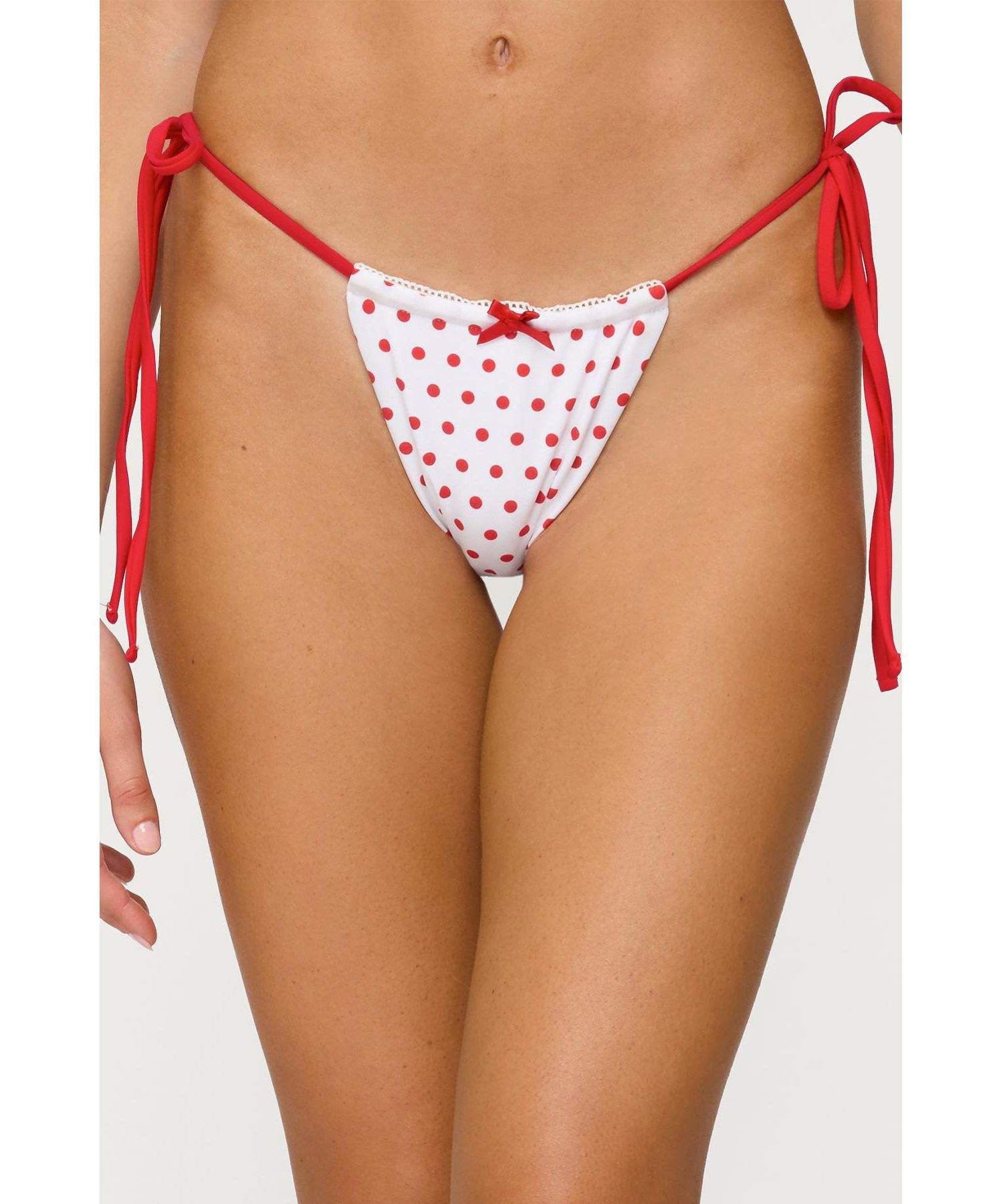 Women's Leigh Polka Dot String Bikini Bottom