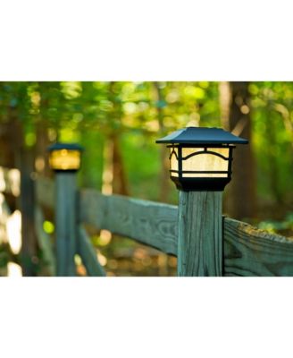 Solar Post and Fence Cap Deck Railing Lights, 2-Pack Mission Style