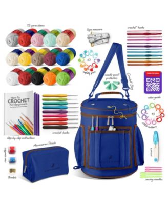 Crochet Starter Kit for Beginners Adults & Kids with Video Tutorials - Amigurumi & Crocheting Kit - with Yarn & Crochet Bag